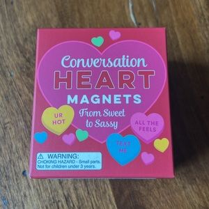 Valentines Conversation Heart  Magnets and Sticker Book Multi Colored NIB